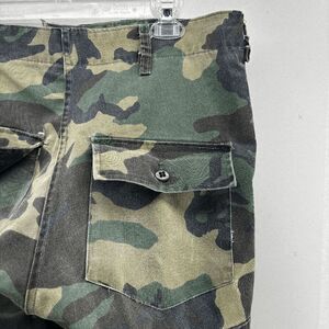 Vintage Woodland Camo BDU Cargo Pants USA Made 34x32 Tactical Military Trousers